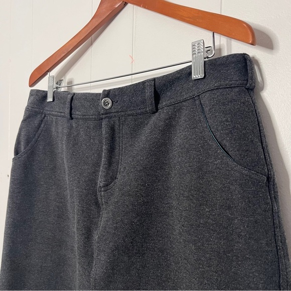 Duluth Trading Co Knit Skort Cargo Pocket Casual Summer Dark Gray Women's 12 - Picture 3 of 8